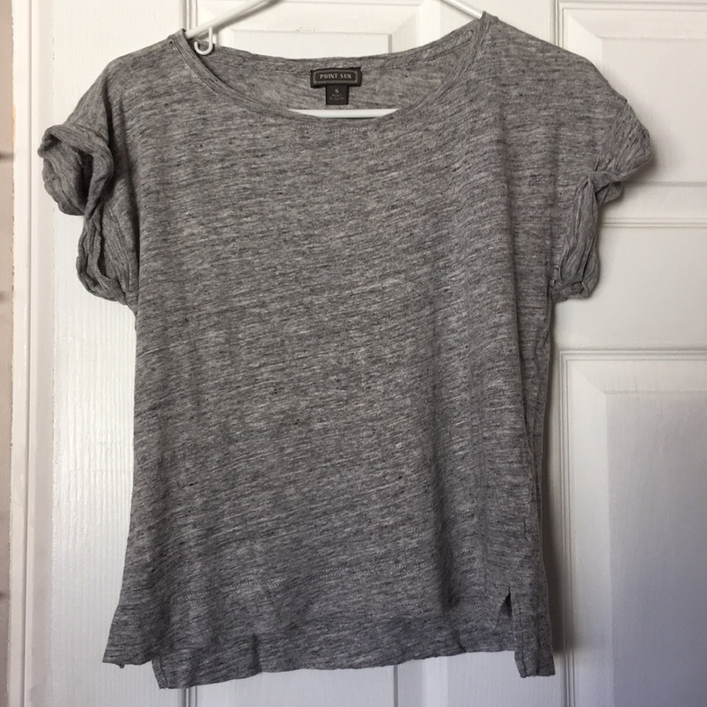 ❌SOLD❌ Heather Gray Linen Top